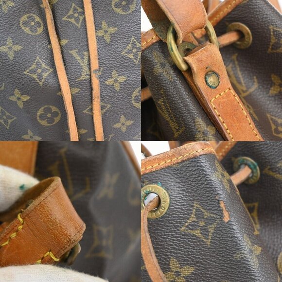 LOUIS VUITTON Petit Noe Drawstring Shoulder Bag Monogram Leather - Picture 4 of 13